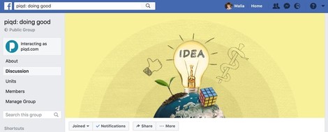 Join Our New Facebook Group, "Piqd: Doing Good"